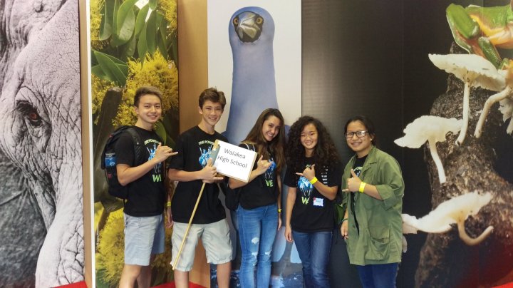  Public Services Academy students at the International Union for Conservation of Nature (IUCN) Conference in Honolulu, 2016. 